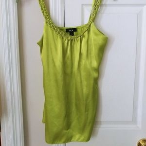 Lime green BCX silky tank top